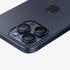 AGL07163 - iPhone 15 Pro / 15 Pro Max Optik Pro Lens Protector in natural titanium showing the device